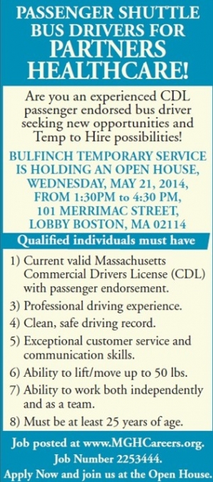 CDL Class B Drivers with Passenger Endorsement Wanted - Boston, MA