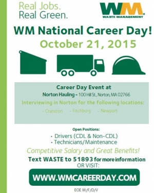 Job Fair for CDL Drivers - October 21 in Norton, MA